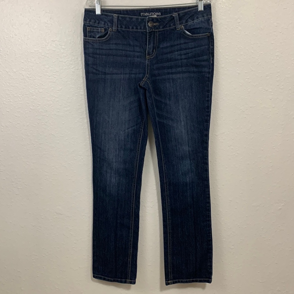 Maurices Dark Wash Straight Leg Jeans Size 9 Long